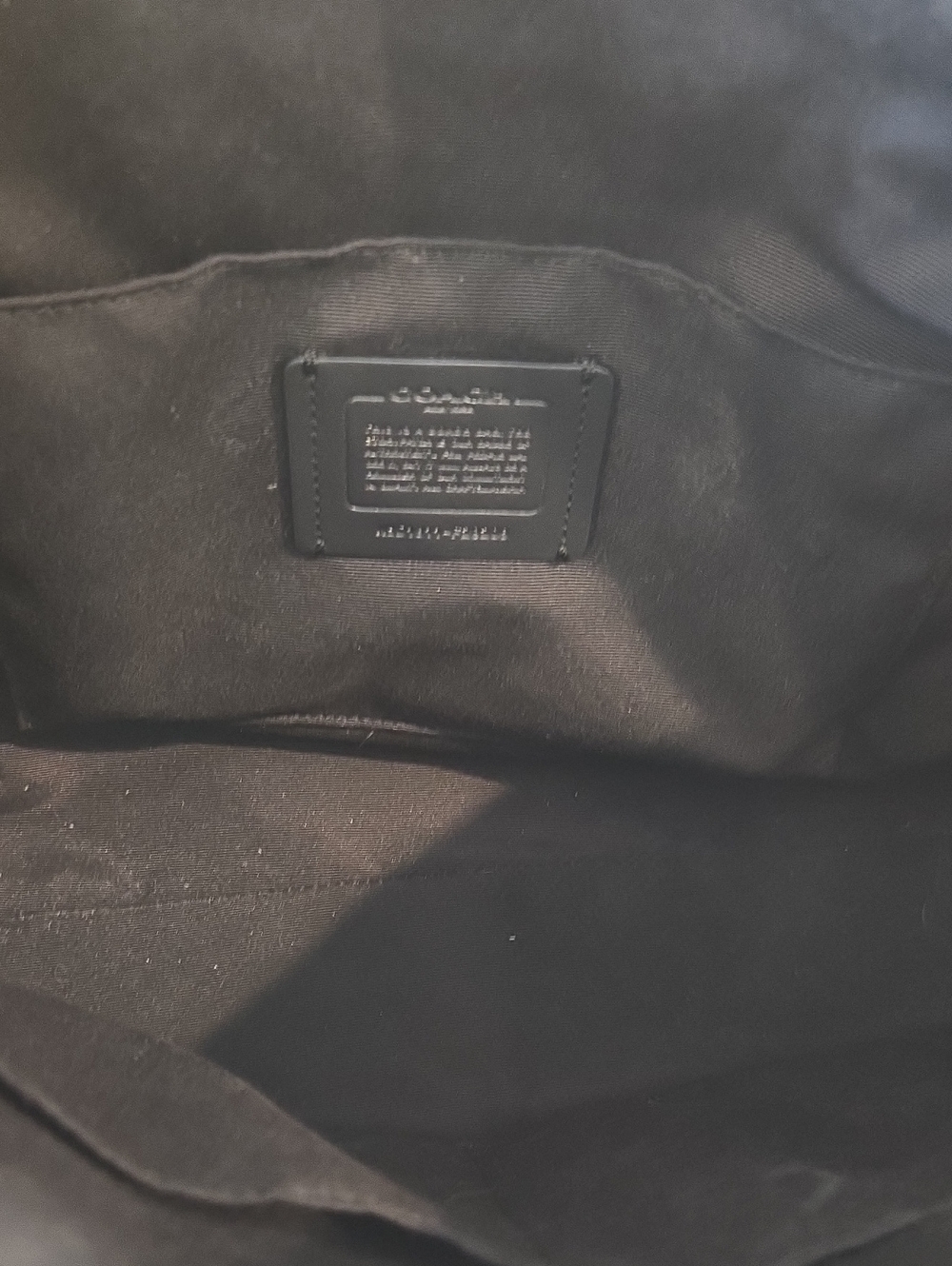 Coach Dark Brown Signature Tote with Black Trim and Gold Hardware 14x10x5 - Picture 8 of 8